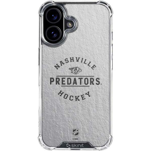 NHL Nashville Predators Black Text iPhone 16 Plus Clear Case