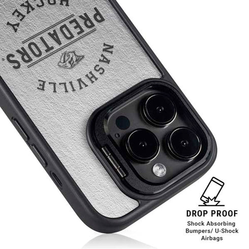 NHL Nashville Predators Black Text iPhone 16 Pro Kickstand Case
