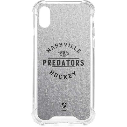 NHL Nashville Predators Black Text iPhone XS Clear Case