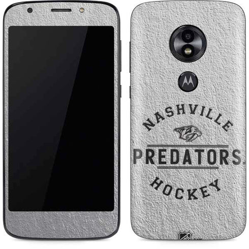 NHL Nashville Predators Black Text Moto E5 Play Skin