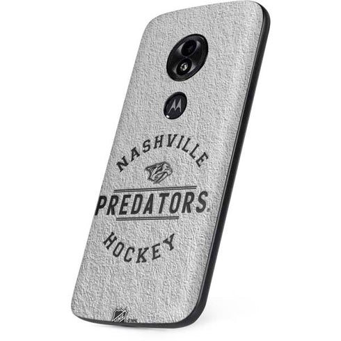 NHL Nashville Predators Black Text Moto E5 Play Skin