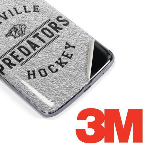 NHL Nashville Predators Black Text Moto E5 Plus Skin
