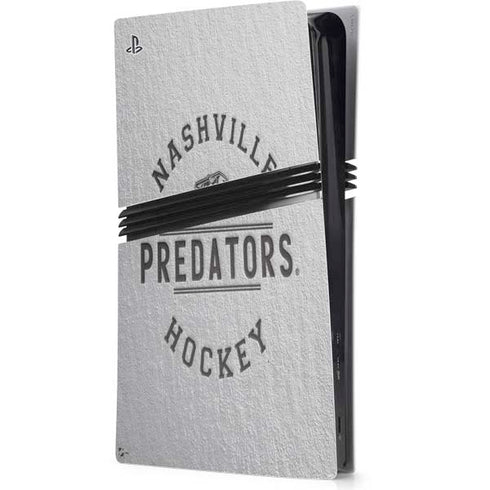 NHL Nashville Predators Black Text PS5 Pro Console Skin