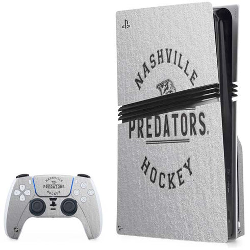 NHL Nashville Predators Black Text PS5 Pro Disk Bundle Skin