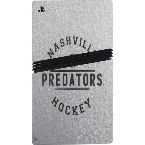 NHL Nashville Predators Black Text PS5 Pro Disk Console Skin