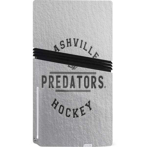 NHL Nashville Predators Black Text PS5 Pro Disk Console Skin