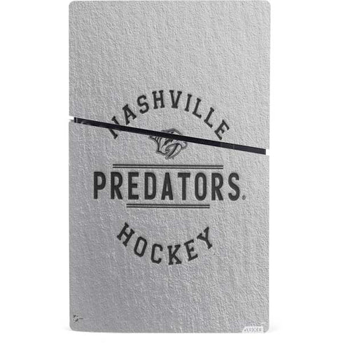 NHL Nashville Predators Black Text PS5 Slim Digital Edition Console Skin