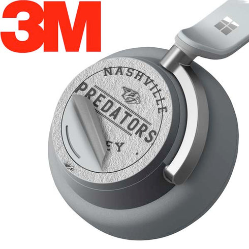 NHL Nashville Predators Black Text Surface Headphones Skin