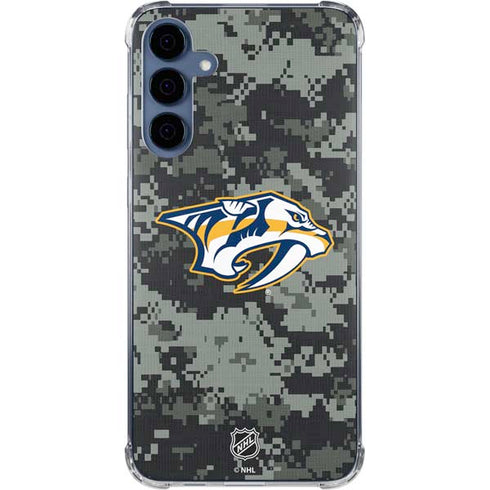 NHL Nashville Predators Camo Galaxy A35 5G Clear Case