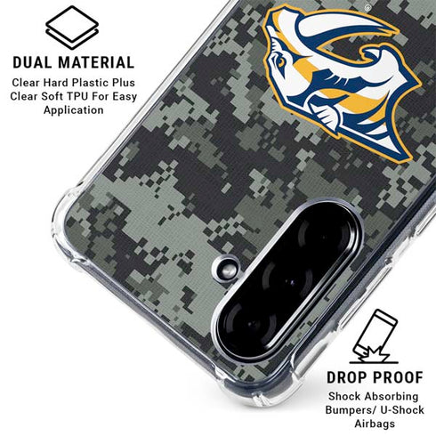 NHL Nashville Predators Camo Galaxy A36 5G Clear Case