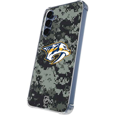 NHL Nashville Predators Camo Galaxy A55 5G Clear Case