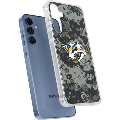 NHL Nashville Predators Camo Galaxy A55 5G Clear Case