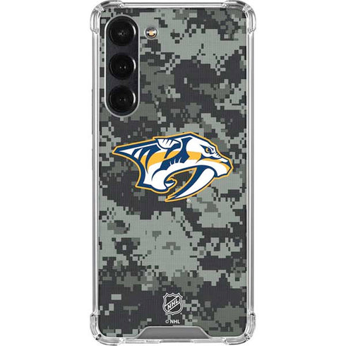 NHL Nashville Predators Camo Galaxy S24 FE Clear Case