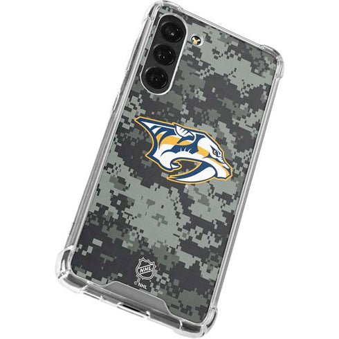 NHL Nashville Predators Camo Galaxy S24 FE Clear Case