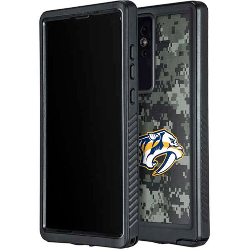 NHL Nashville Predators Camo Galaxy S24 Ultra Waterproof Case