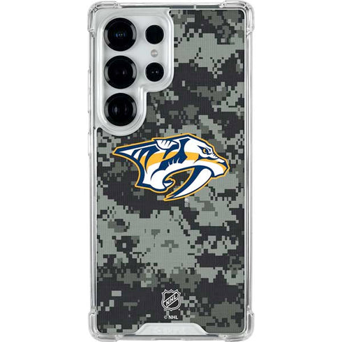 NHL Nashville Predators Camo Galaxy S26 Ultra Clear Case