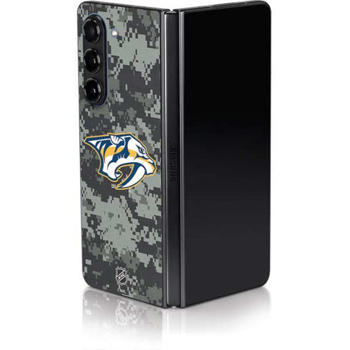 NHL Nashville Predators Camo Galaxy Z Fold5 5G Skin