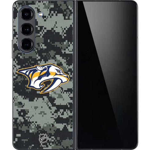 NHL Nashville Predators Camo Galaxy Z Fold5 5G Skin