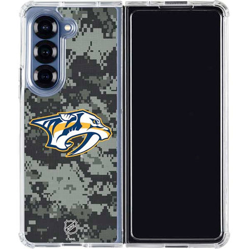 NHL Nashville Predators Camo Galaxy Z Fold6 Clear Case