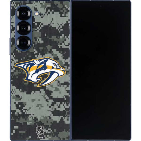 NHL Nashville Predators Camo Galaxy Z Fold6 Skin