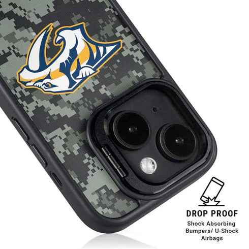 NHL Nashville Predators Camo iPhone 13 Kickstand Case