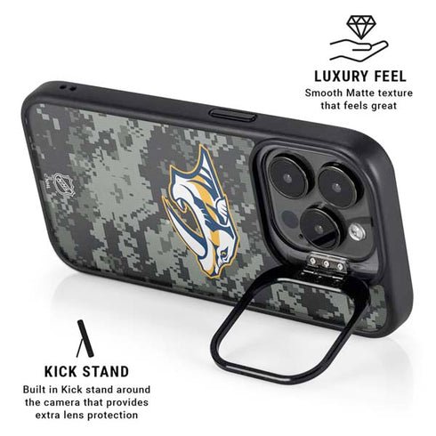 NHL Nashville Predators Camo iPhone 13 Pro Kickstand Case
