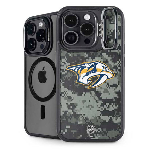 NHL Nashville Predators Camo iPhone 13 Pro Max Kickstand Case