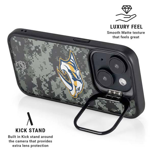 NHL Nashville Predators Camo iPhone 14 Kickstand Case