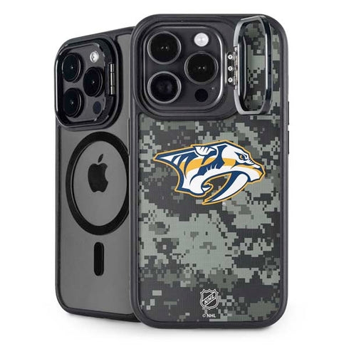 NHL Nashville Predators Camo iPhone 14 Pro Max Kickstand Case