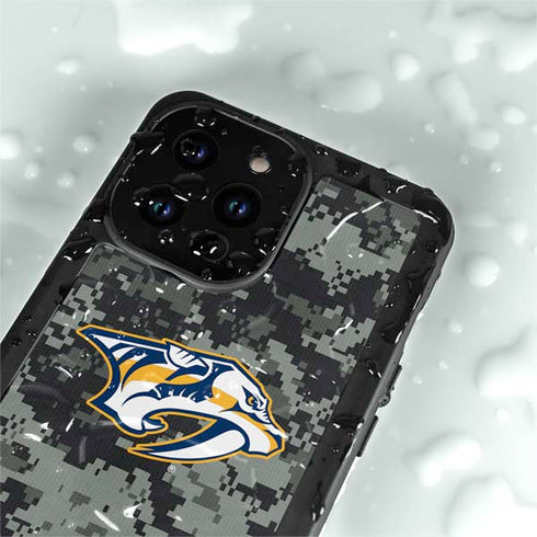 NHL Nashville Predators Camo iPhone 15 Pro Waterproof Case