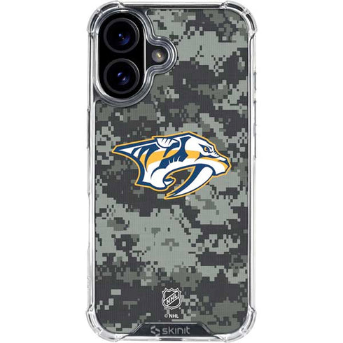 NHL Nashville Predators Camo iPhone 16 Clear Case