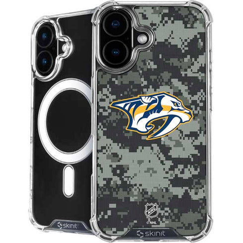 NHL Nashville Predators Camo iPhone 16 Plus MagSafe Case