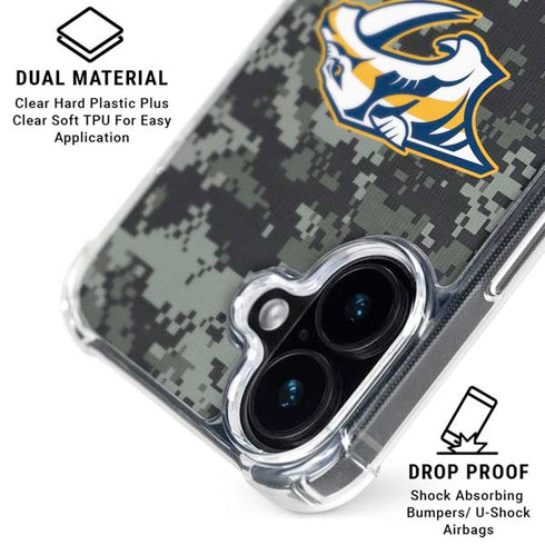 NHL Nashville Predators Camo iPhone 16 Plus MagSafe Case