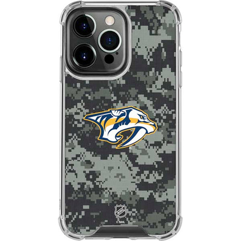 NHL Nashville Predators Camo iPhone 16 Pro Clear Case