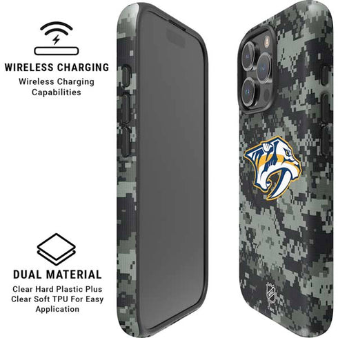 NHL Nashville Predators Camo iPhone 16 Pro Magsafe Impact Case