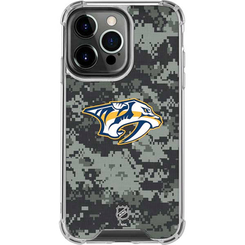 NHL Nashville Predators Camo iPhone 16 Pro Max Clear Case