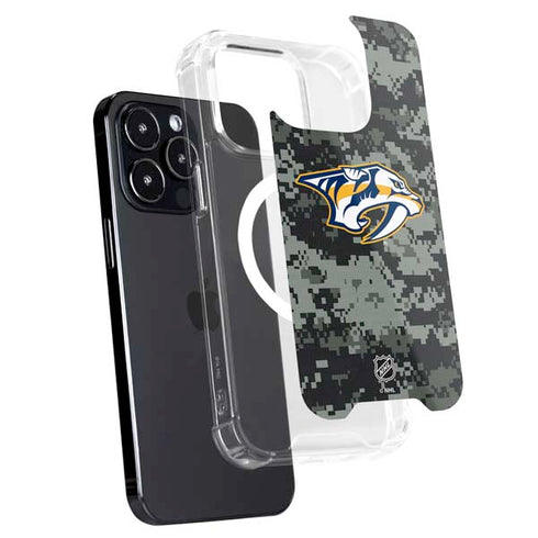 NHL Nashville Predators Camo iPhone 16 Pro Max MagSafe Case