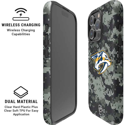 NHL Nashville Predators Camo iPhone 16 Pro Max Magsafe Impact Case