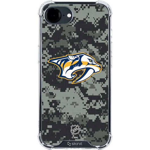 NHL Nashville Predators Camo iPhone 16e Clear Case