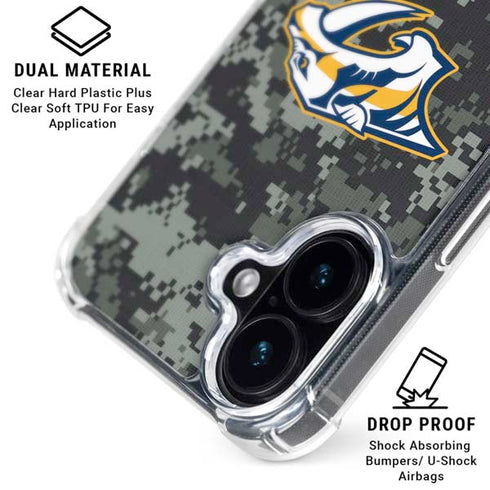 NHL Nashville Predators Camo iPhone 17 Clear Case