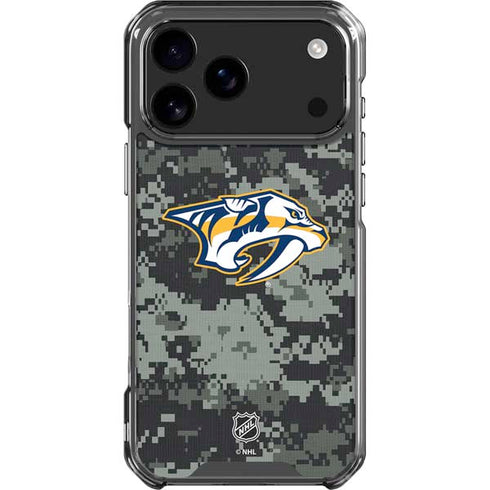 NHL Nashville Predators Camo iPhone 18 Pro Max Clear Case