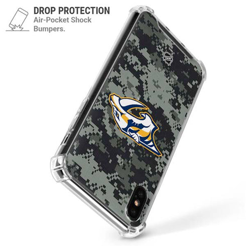 NHL Nashville Predators Camo iPhone X/XS Clear Case