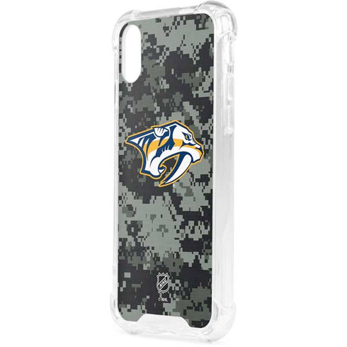 NHL Nashville Predators Camo iPhone XS Clear Case