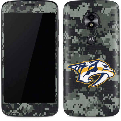 NHL Nashville Predators Camo Moto E5 Play Skin