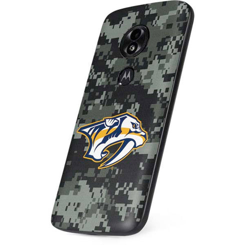 NHL Nashville Predators Camo Moto E5 Play Skin