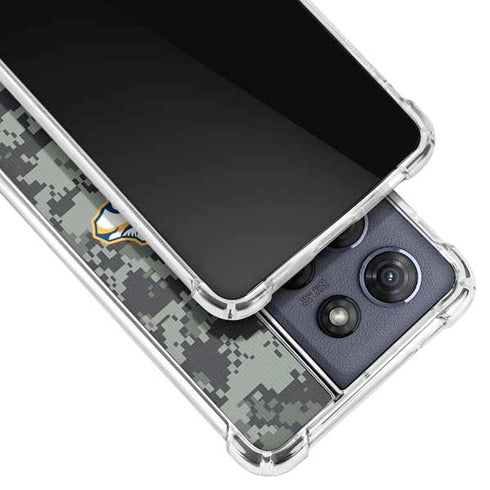 NHL Nashville Predators Camo Moto G 5G (2025) Clear Case