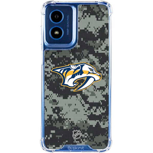 NHL Nashville Predators Camo Moto G 5G (2024) Clear Case