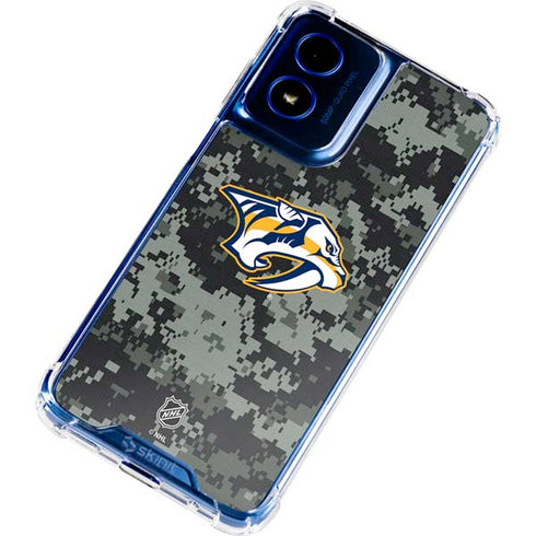 NHL Nashville Predators Camo Moto G 5G (2024) Clear Case