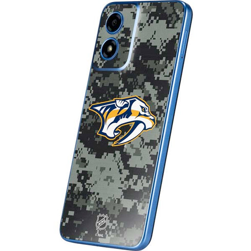 NHL Nashville Predators Camo Moto G Play 4G (2024) Skin