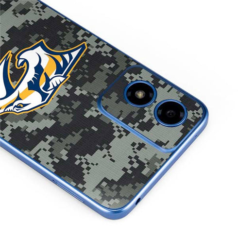 NHL Nashville Predators Camo Moto G Play 4G (2024) Skin